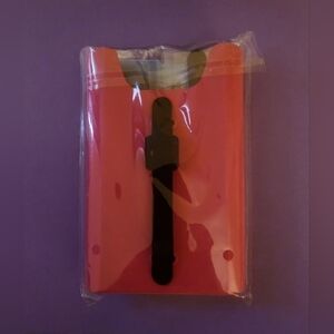 Vibrant Pink Silicone Phone Holder with Black Strap (Bogg Bag Type Holder)